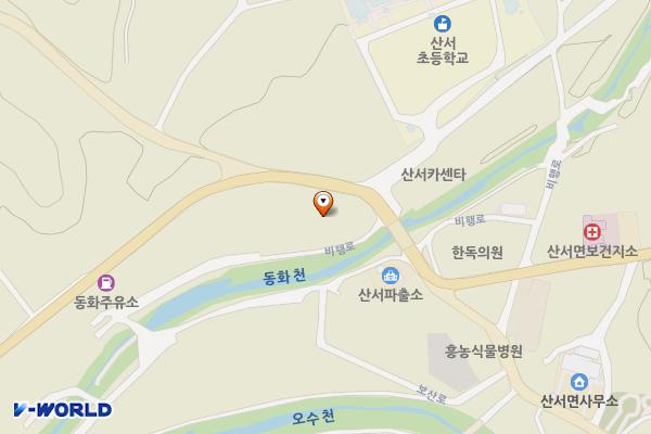 산서터미널 화장실 위치 지도 — 전북특별자치도 장수군 산서면 비행로 8