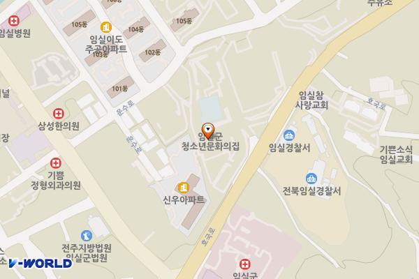 임실군청소년문화의 집 지하 위치 지도 — 전북특별자치도 임실군 임실읍 운수로 33-50