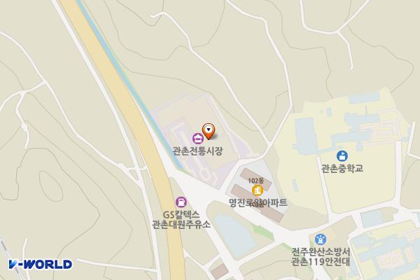 관촌시장(음식가) 위치 지도 — 전북특별자치도 임실군 관촌면 관촌리 586