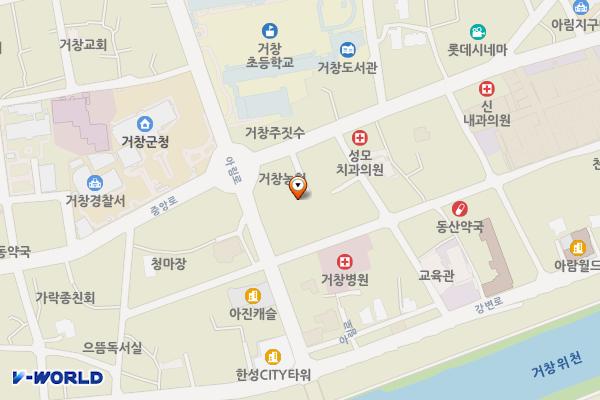 로타리유료주차장 위치 지도 — 경상남도 거창군 거창읍 중앙로 116-8