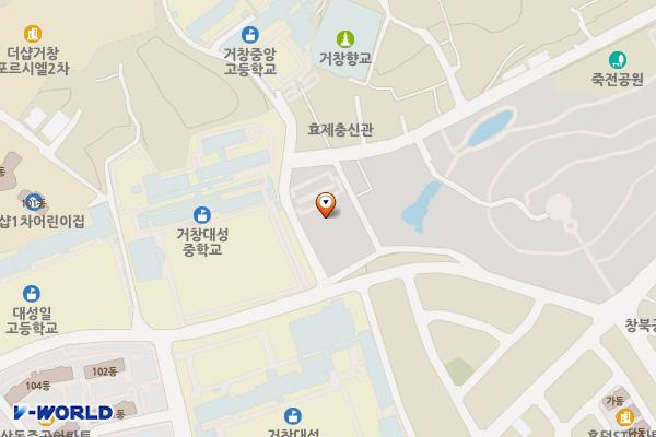 향교 충효회관 입구 주차장 위치 지도 — 경상남도 거창군 거창읍 교촌길 61