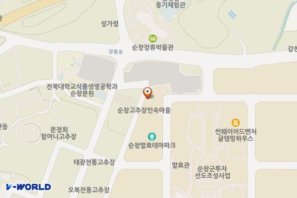 민속마을 화장실(1) 위치 지도 — 전북특별자치도 순창군 순창읍 민속마을길 5-11
