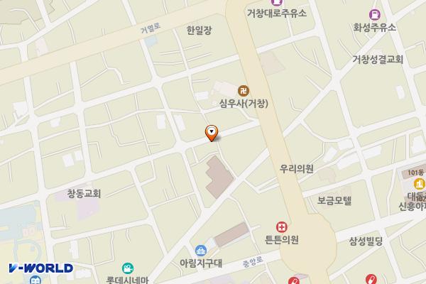 거창교회 옆 주차장 위치 지도 — 경상남도 거창군 거창읍 아림로2길 94-6