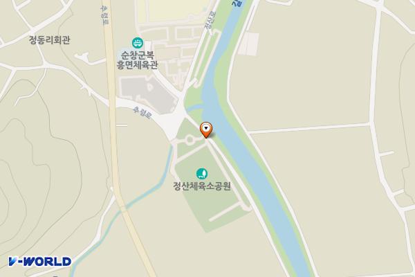정산체육공원 위치 지도 — 전북특별자치도 순창군 복흥면 정산리 744-38