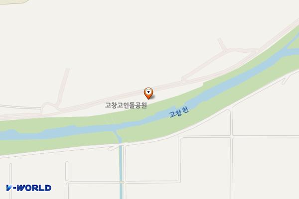 고인돌유적지2 위치 지도 — 전북특별자치도 고창군 아산면 봉덕리 산7-2