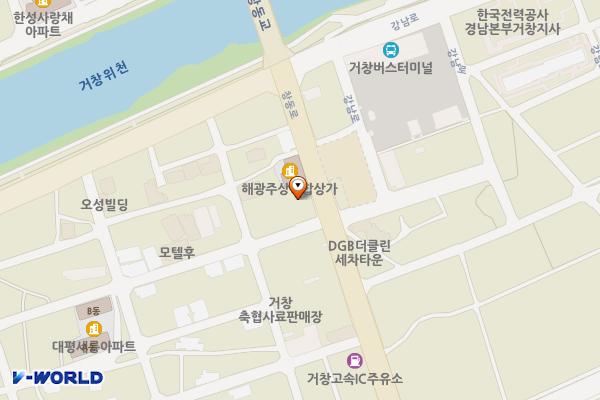 드림마트위~삼천포횟집 주차장 위치 지도 — 경상남도 거창군 거창읍 창동로 91