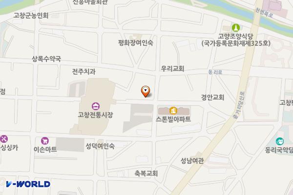 고창전통시장 고객편의시설 2층화장실 위치 지도 — 전북특별자치도 고창군 고창읍 시장안길 37