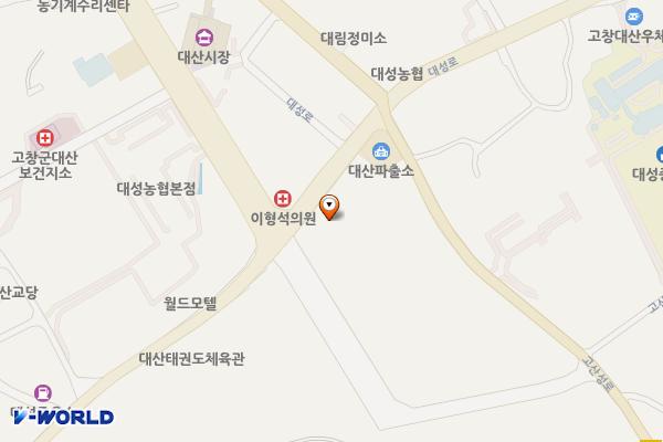 대산터미널 위치 지도 — 전북특별자치도 고창군 대산면 대성로 234