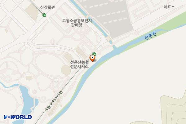 선운산도립공원(관광안내소 옆) 위치 지도 — 전북특별자치도 고창군 아산면 선운사로 155