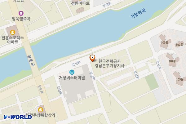 중앙교~창동교 주차장 위치 지도 — 경상남도 거창군 거창읍 강남로 242