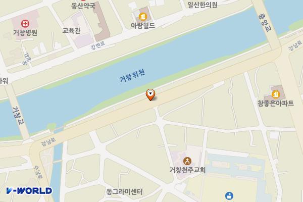 거창교~중앙교 주차장 위치 지도 — 경상남도 거창군 거창읍 김천리 472-6