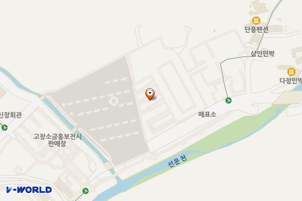선운산도립공원(친환경주차장 내) 위치 지도 — 전북특별자치도 고창군 아산면 삼인리 123