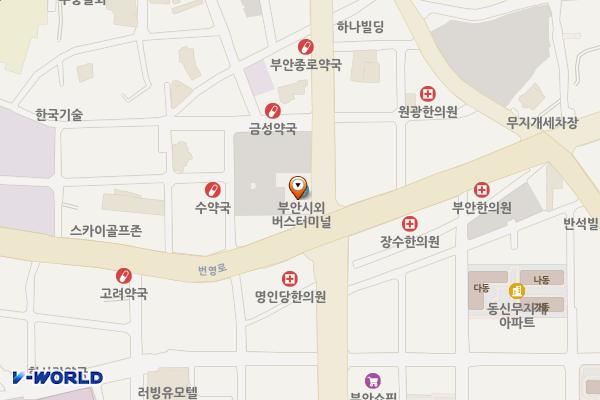 부안시외버스터미널 위치 지도 — 전북특별자치도 부안군 부안읍 석정로 210