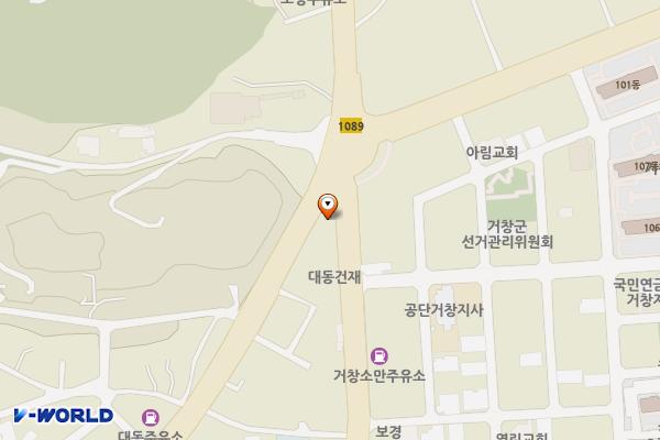 개봉교~노인회관 주차장 위치 지도 — 경상남도 거창군 거창읍 창동로 191