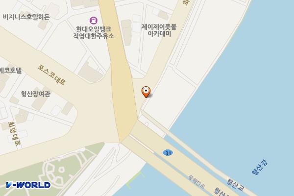형산강둔치 공중화장실(장룡민물장어나라 맞은편) 위치 지도 — 경상북도 포항시 남구 해도동 231-3