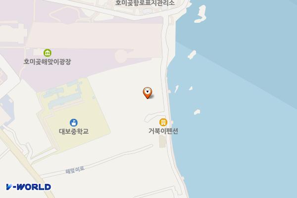 해맞이광장화장실(연오랑세오녀동상뒤편) 위치 지도 — 경상북도 포항시 남구 호미곶면 호미곶길 85