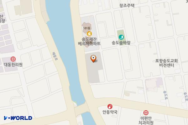송도동빈내항 공영주차장 위치 지도 — 경상북도 포항시 남구 송도동 430-1