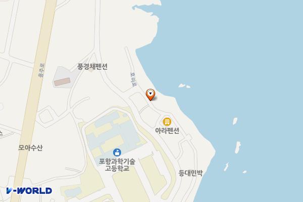 구룡포6리 해안가 위치 지도 — 경상북도 포항시 남구 구룡포읍 호미로 334-76