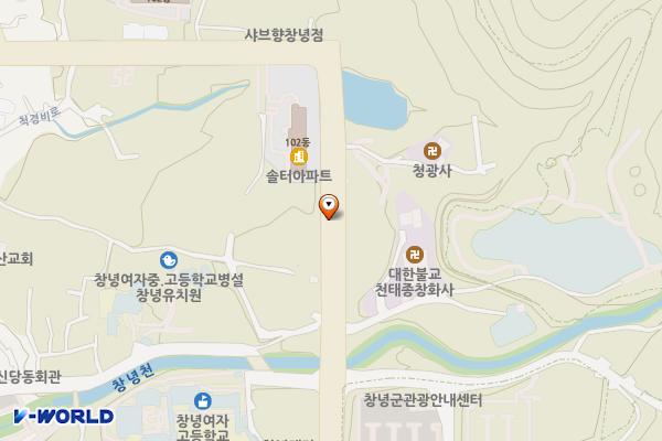 화왕산로 노상주차장 위치 지도 — 경상남도 창녕군 창녕읍 송현리 113-1