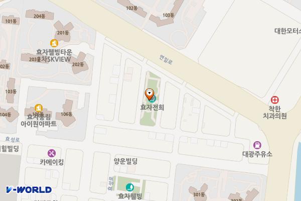 효자2 어린이공원 공중화장실 위치 지도 — 경상북도 포항시 남구 효자동 582번지
