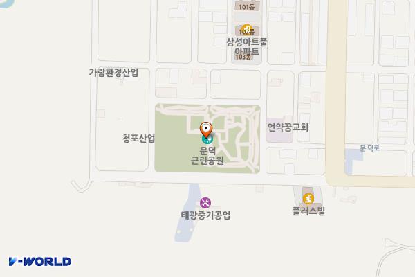 문덕근린공원 공중화장실 위치 지도 — 경상북도 포항시 남구 오천읍 문덕리 383-1번지