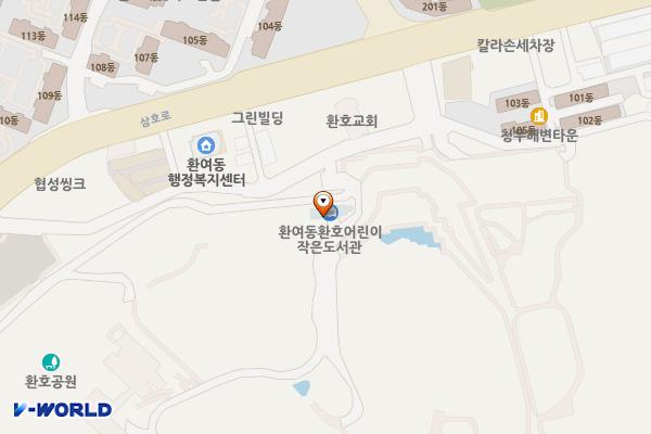 환호공원 내 관리실 위치 지도 — 경상북도 포항시 북구 환호동 환호공원길 33-1