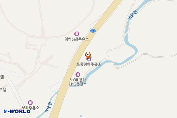 포항청하주유소 화장실 위치 지도 — 경상북도 포항시 북구 청하면 동해대로 2400
