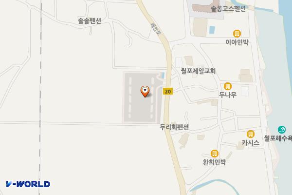 월포 공영주차장 화장실 위치 지도 — 경상북도 포항시 북구 청하면 용두리 158-2