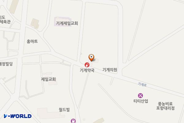 버스정류장화장실 위치 지도 — 경상북도 포항시 북구 기계면 기계로 52-1