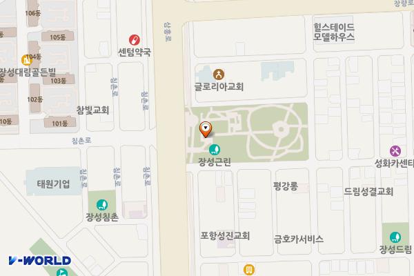 장성근린공원 위치 지도 — 경상북도 포항시 북구 장성동 장량로18번길 12-28