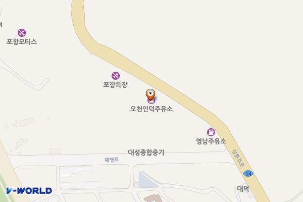 강남주유소 공중화장실 위치 지도 — 경상북도 포항시 남구 오천읍 정몽주로 789