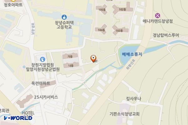 창녕 낙영 공영주차장 위치 지도 — 경상남도 창녕군 창녕읍 말흘리 327-8