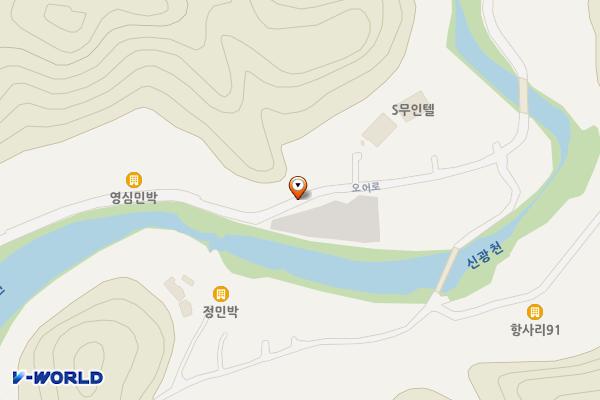오어사 공영주차장 위치 지도 — 경상북도 포항시 남구 오천읍 항사리 산18-8