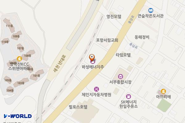 (주)하성 에너지 위치 지도 — 경상북도 포항시 북구 용당로 25 (용흥동)