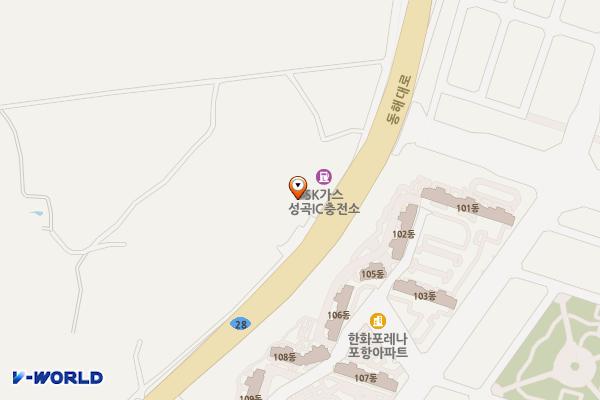 성곡IC 주유소 공중화장실 위치 지도 — 경상북도 포항시 북구 흥해읍 학천리 57 성곡IC주유소