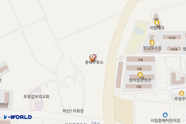 흥해주유소 공중화장실 위치 지도 — 경상북도 포항시 북구 흥해읍 동해대로 1585