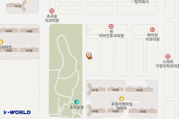 초곡근린공원 위치 지도 — 경상북도 포항시 북구 흥해읍 초곡지구로58번길 23-11