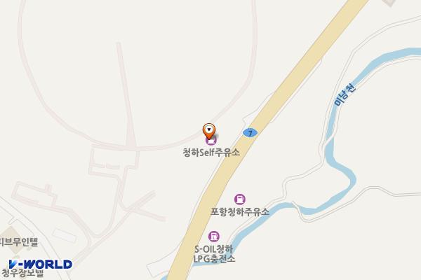청하셀프주유소 화장실 위치 지도 — 경상북도 포항시 북구 청하면 동해대로 2405