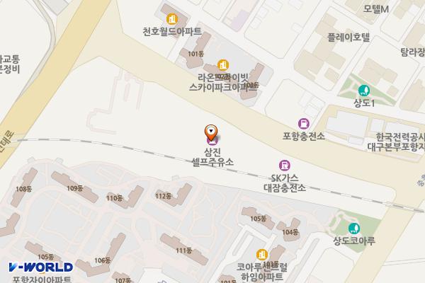 SK네트웍스(주) 대잠주유소 위치 지도 — 경상북도 포항시 남구 희망대로 658 (대잠동)