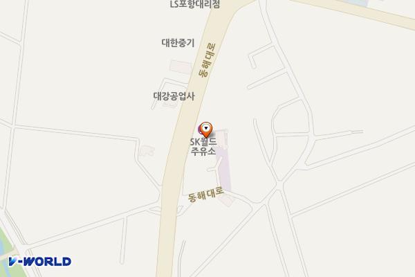 곡강 주유소 공중화장실 위치 지도 — 경상북도 포항시 북구 흥해읍 동해대로 1758