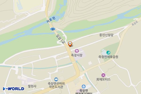 죽장고 앞 위치 지도 — 경상북도 포항시 북구 죽장면 새마을로 3624, 새마을금고