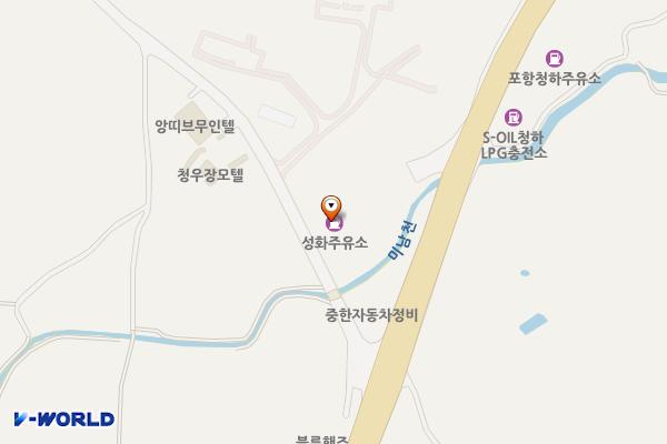 성화주유소 화장실 위치 지도 — 경상북도 포항시 북구 청하면 청하로 14