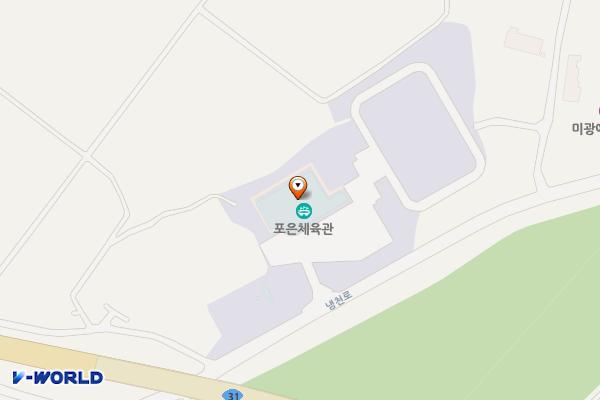 포은체육관 화장실 위치 지도 — 경상북도 포항시 남구 오천읍 냉천로 580