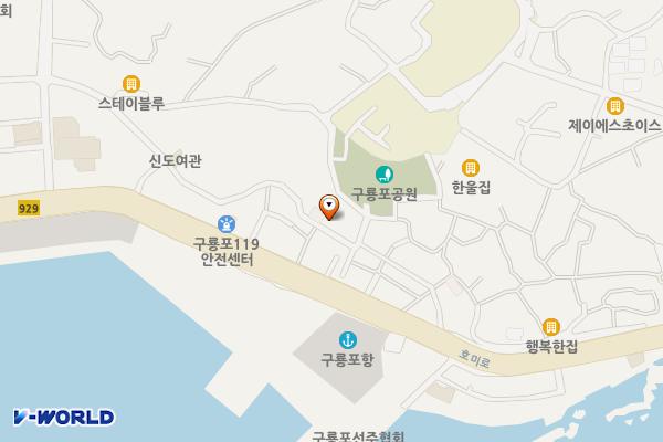 여행자 플랫폼 피어라운지 화장실 위치 지도 — 경상북도 포항시 남구 구룡포길 143