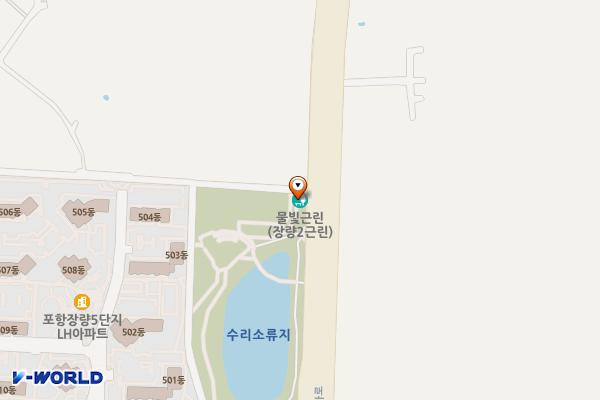 장량다목적재난구호소 화장실 위치 지도 — 경상북도 포항시 북구 천마로 161