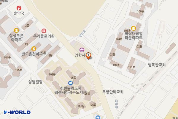 양학시장 화장실 위치 지도 — 경상북도 포항시 북구 양학로 36