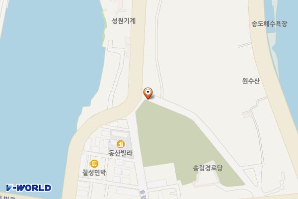 송림숲화장실 위치 지도 — 경상북도 포항시 남구 송도동 253-94