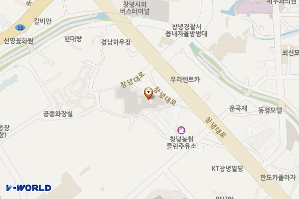 창녕 술정리 공영주차장 위치 지도 — 경상남도 창녕군 창녕읍 술정리 312