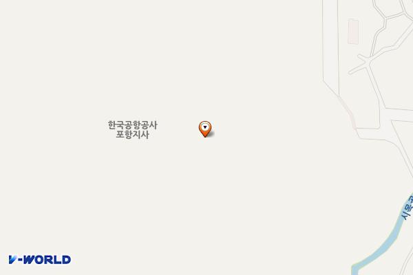 포항경주공항 일반대합실 2층 서편 위치 지도 — 경상북도 포항시 남구 동해면 일월로 18