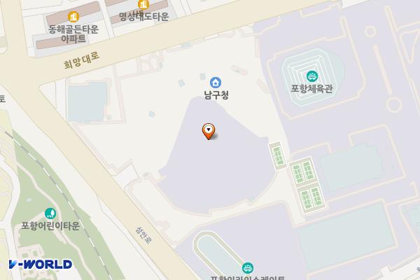 포항야구장 화장실 위치 지도 — 경상북도 포항시 남구 희망대로 790